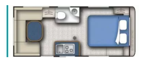 Caravelaire Wohnwagen Starrer 4-Personen-Wohnwagen Gebraucht – Bild 2